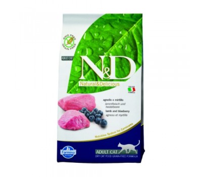 Farmina N&D Cat Lamb & Blueberry Adult беззерновой корм для взрослых кошек с ягненком и черникой