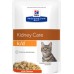 Hill's вет.консервы паучи K/D для кошек при лечении почек (кусочки в соусе), K/D Feline  кура 85гр