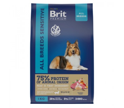 Brit Premium Lamb&Rice Корм для Взрослых Собак Всех Пород Сенсетив Гипоаллергенный Ягненок/Индейка  Российское Производство!!!