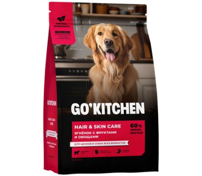 GO'KITCHEN ягненок с фруктами и овощами, полнорационный сухой корм для щенков и собак всех возрастов с ягненком