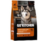 GO'KITCHEN лосось с фруктами и овощами, полнорационный сухой корм для щенков и собак всех возрастов с лососем