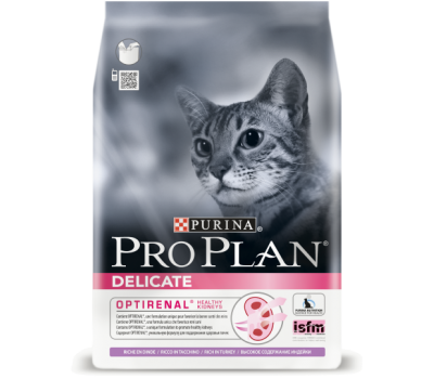 Pro Plan Delicate для Кошек с Чувствительной Кожей и Пищеварением Индейка